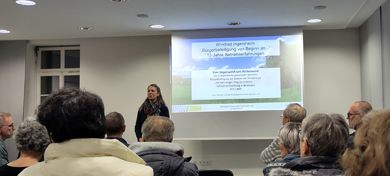 Angela Patka stelltdie Ingersheimer Windradbetreiber vor